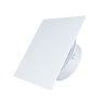 Тонкий бесшумный, вытяжной вентилятор для ванной Mmotors ММР 100 стекло белый глянец